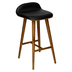 Sidi Leather Counter Stool - Walnut Black