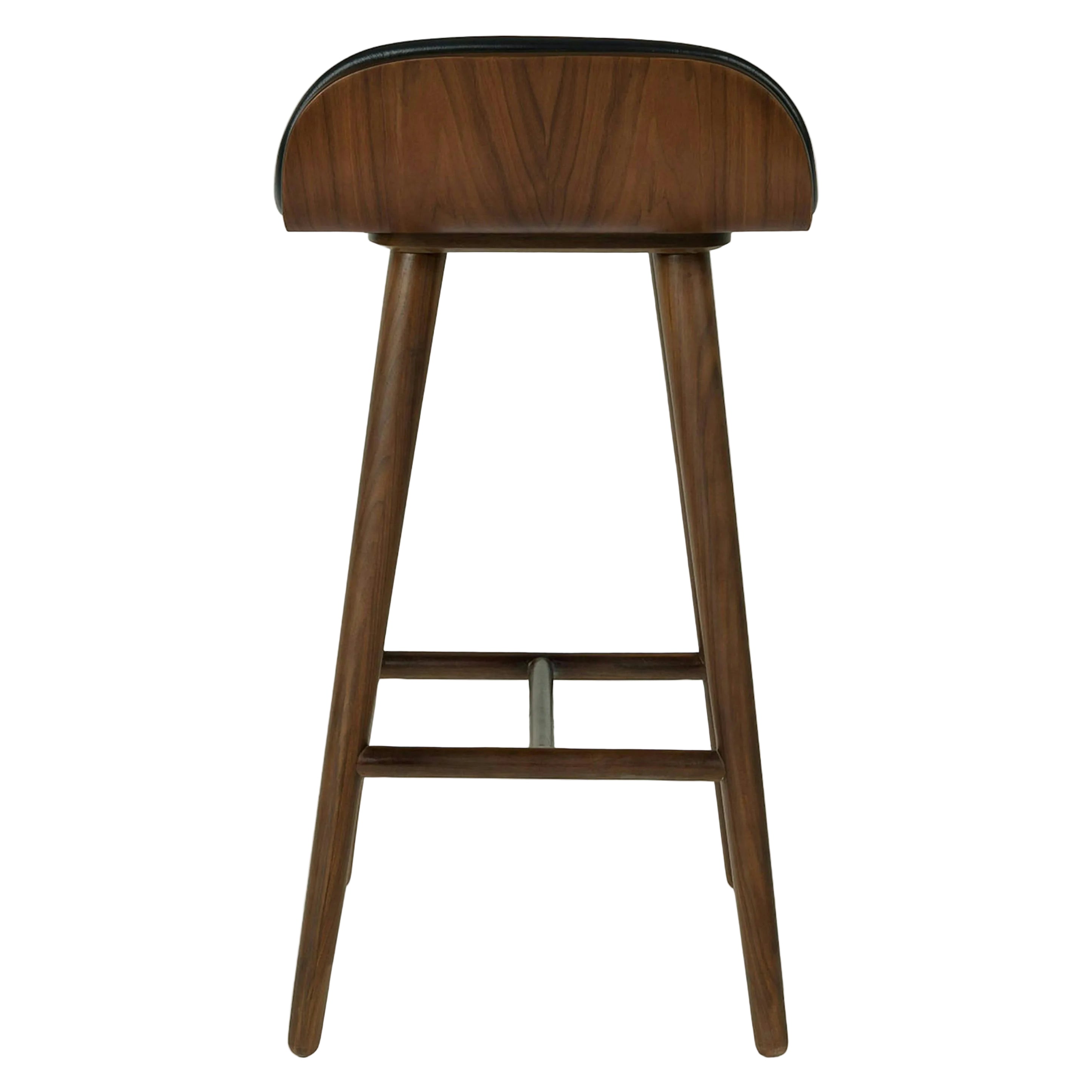 Sidi Leather Counter Stool - Walnut Black