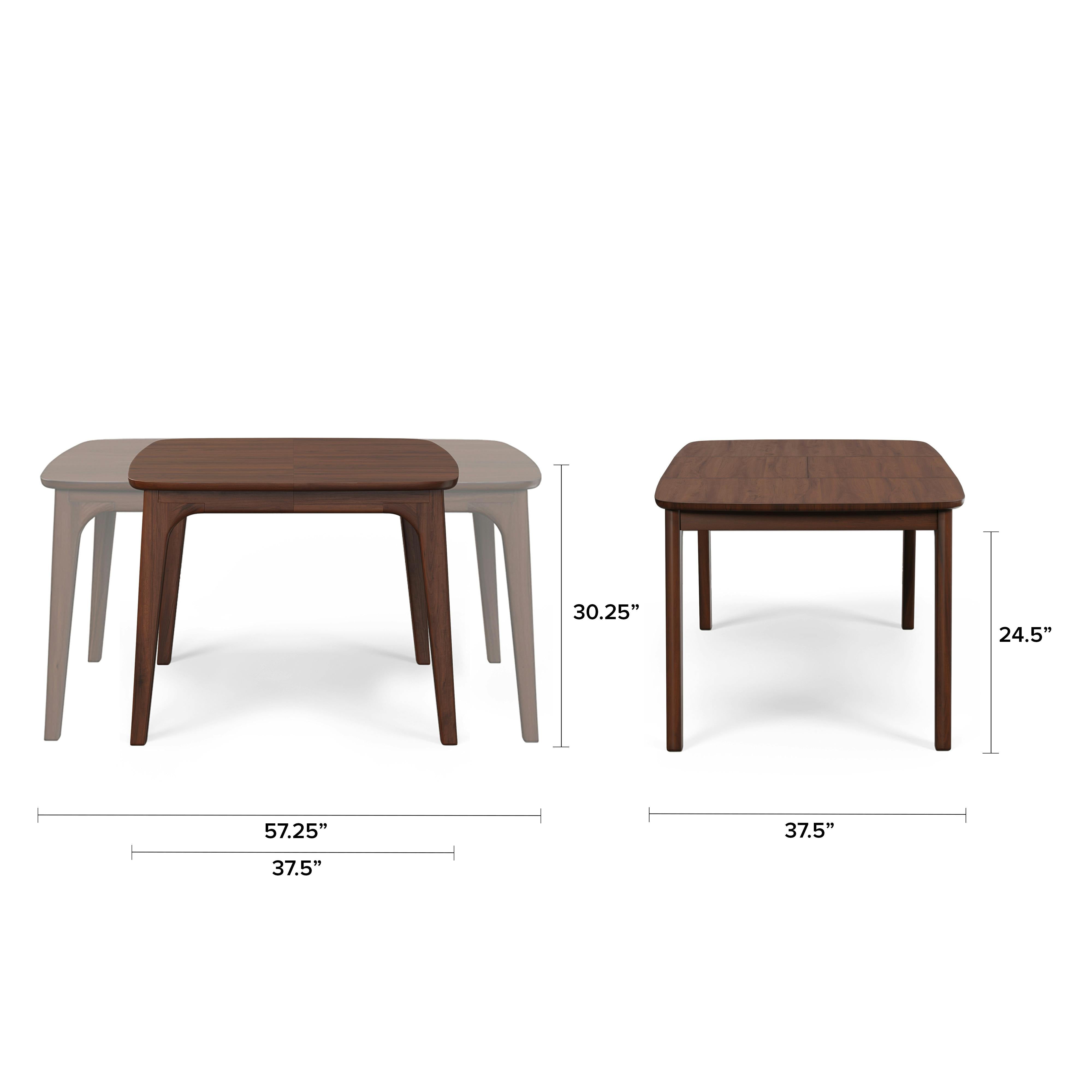 Plumes 37.5" - 57.25" Extendable Dining Table - Walnut