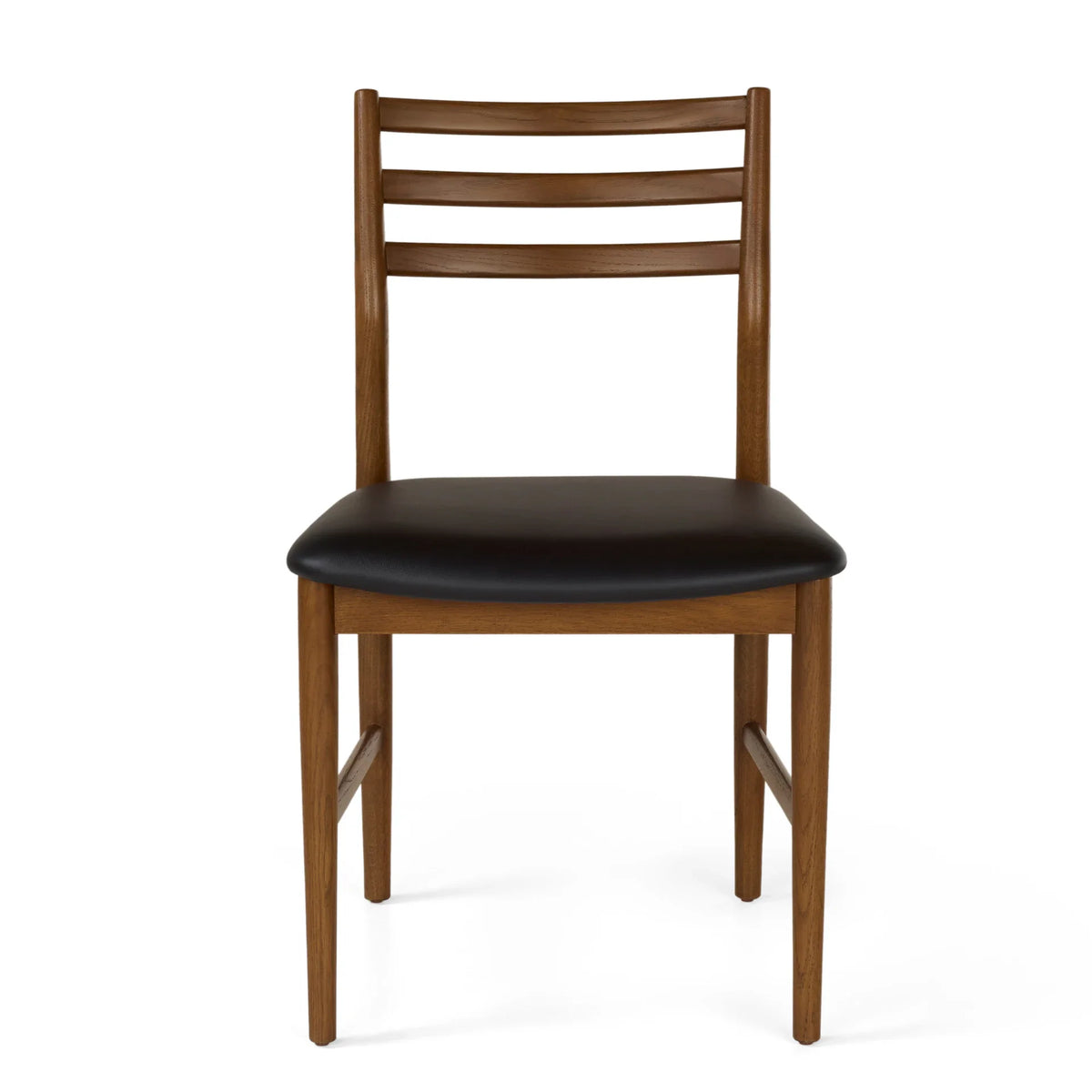 Leather Dining Chair - Smoked Oak and Black