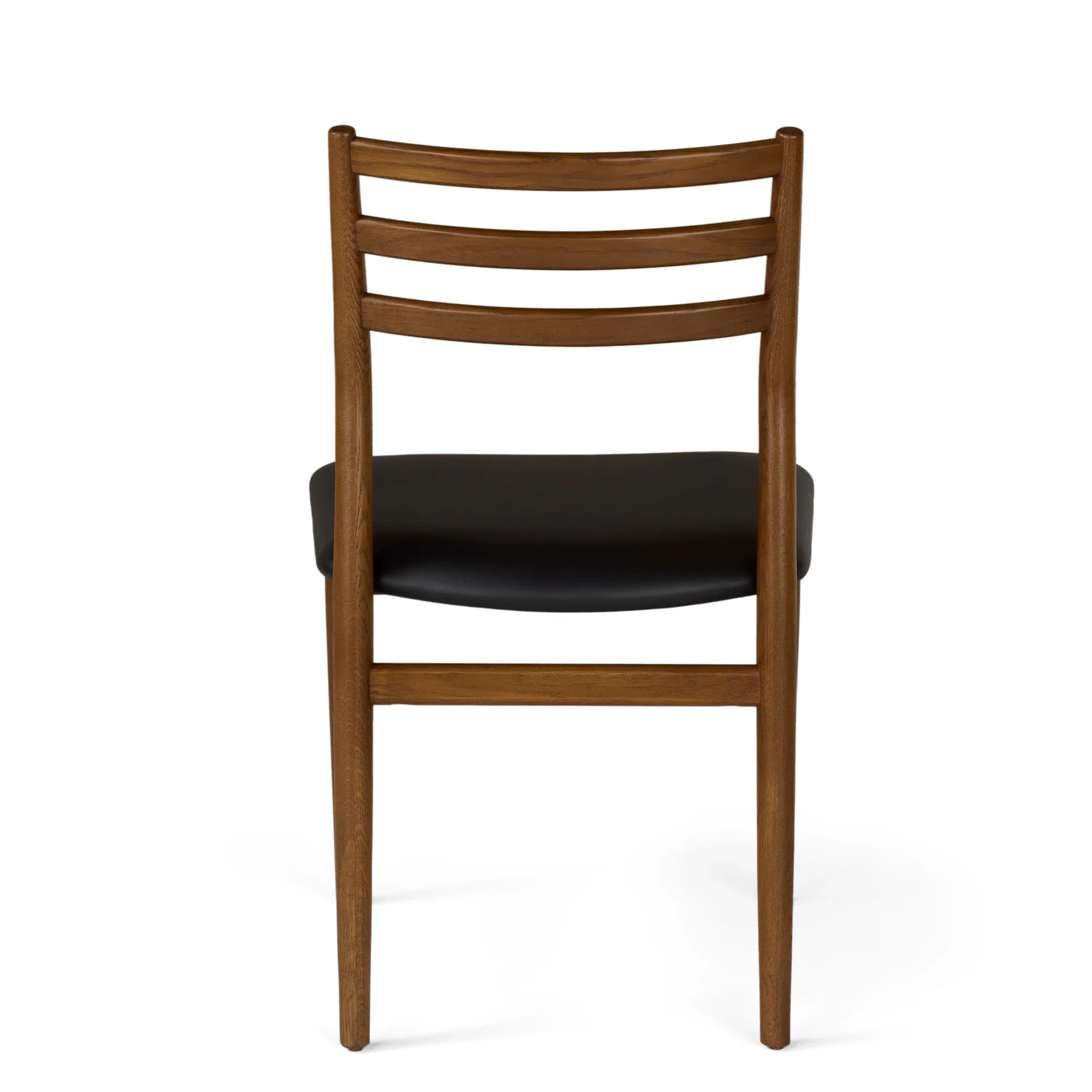 Leather Dining Chair - Smoked Oak and Black