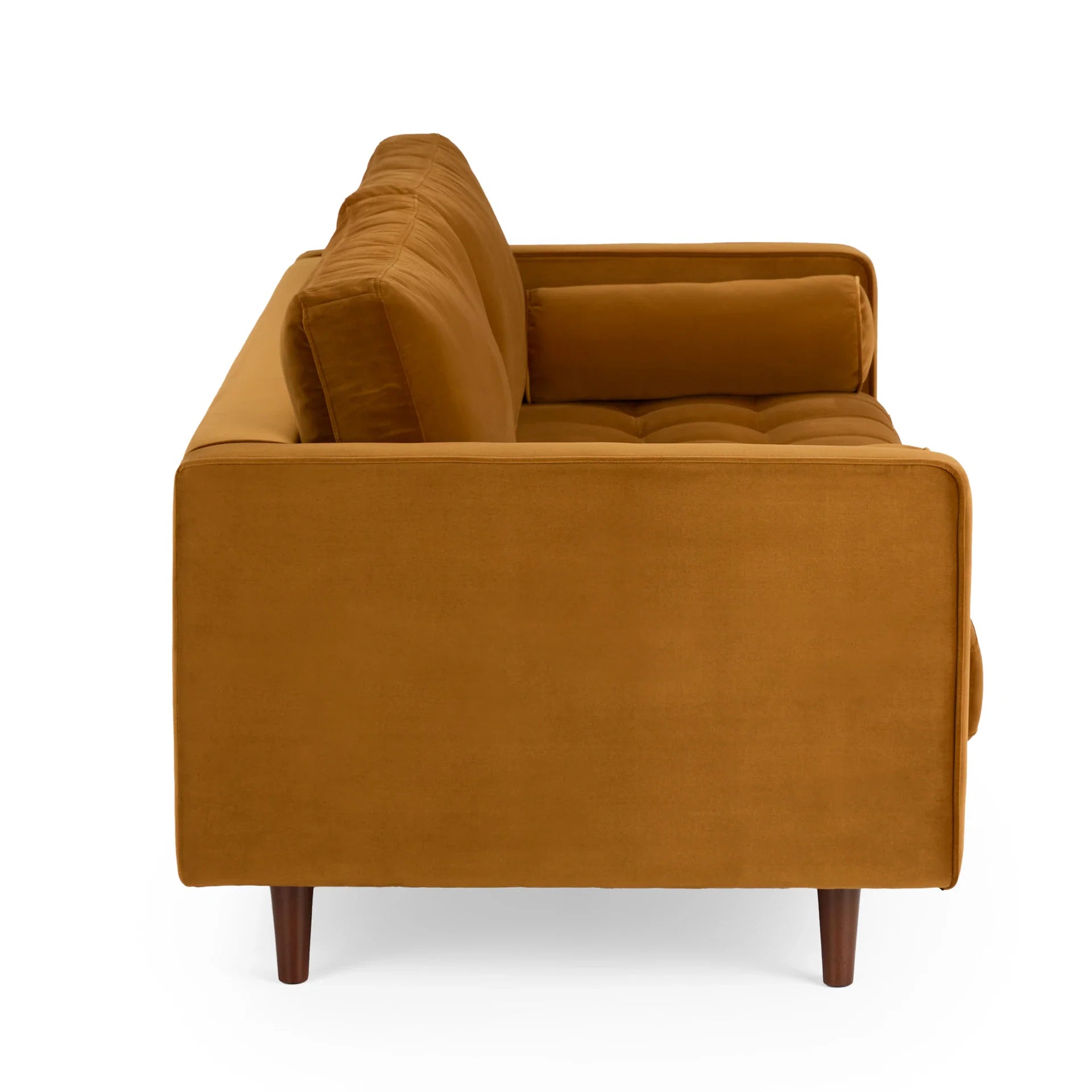 88" Pacific Ginger Velvet Sofa