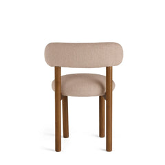Dining Chair - Smoked Oak and Sandstone Wool Bouclé