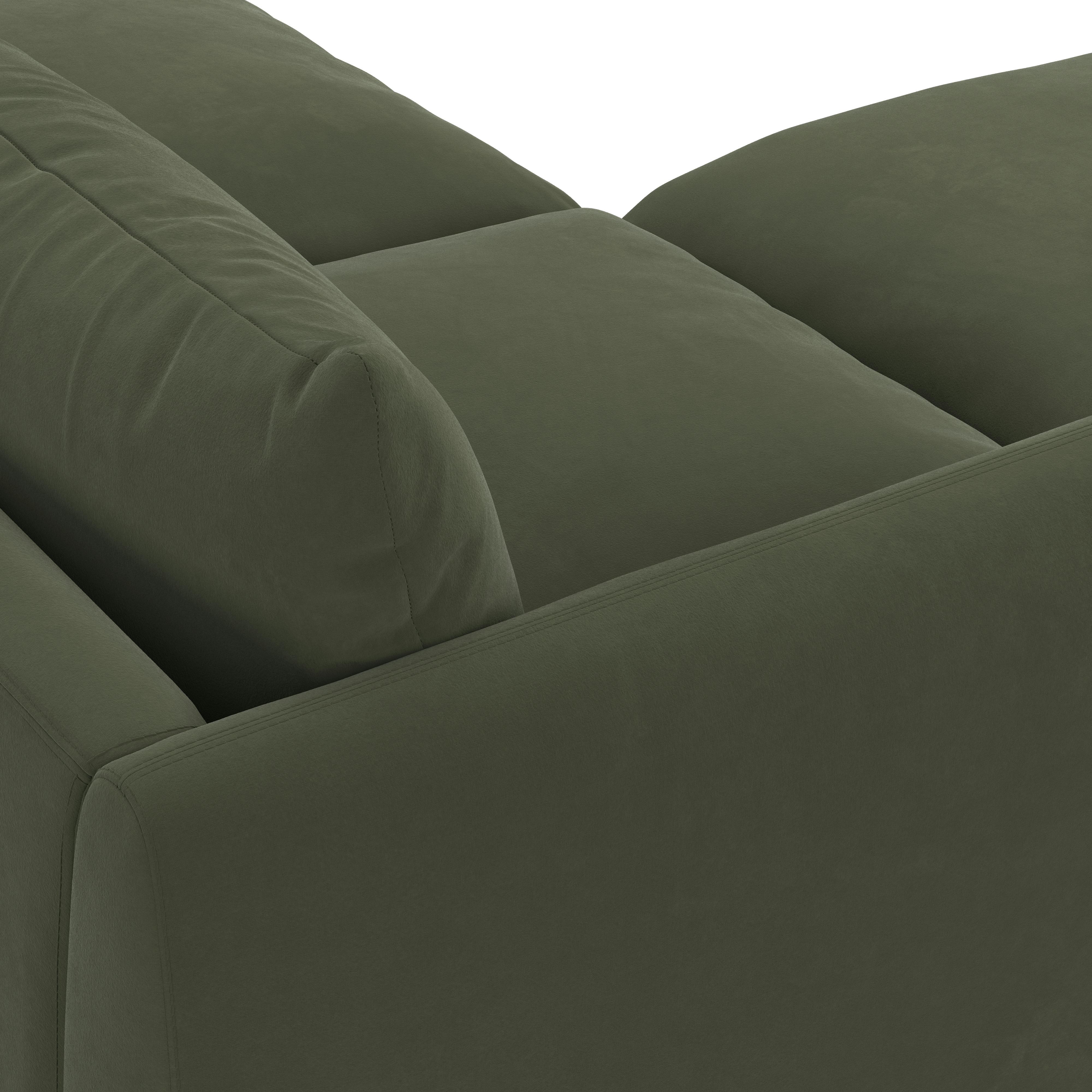 131.5" Velvet Modular Sectional - Green