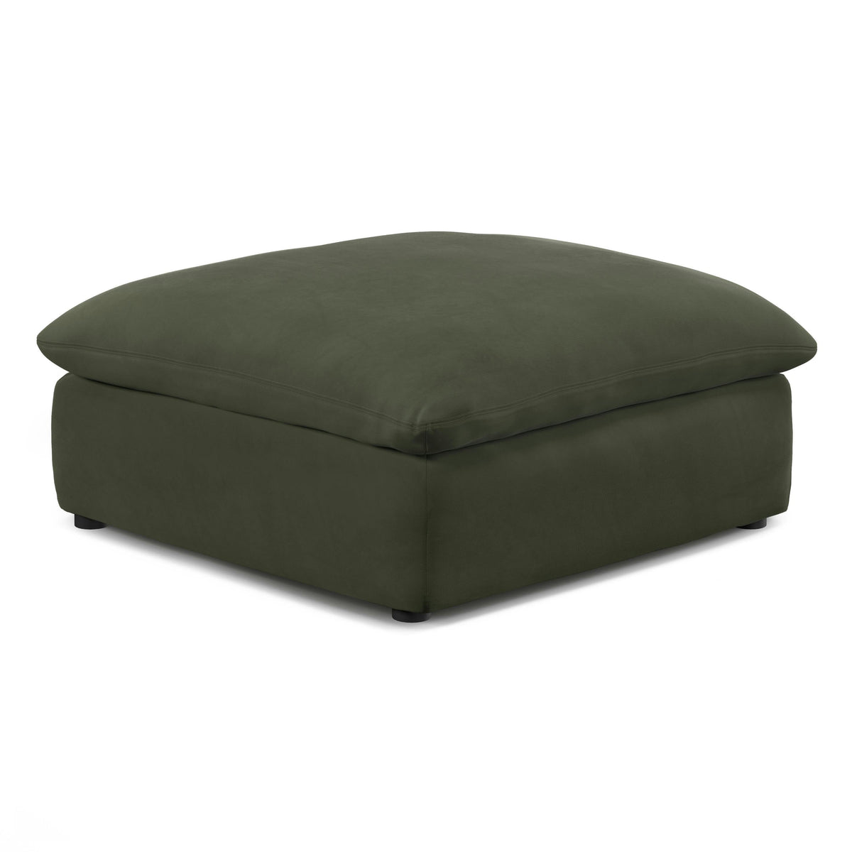 41" Velvet Ottoman - Green