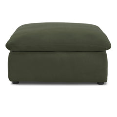 41" Velvet Ottoman - Green