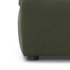 41" Velvet Ottoman - Green