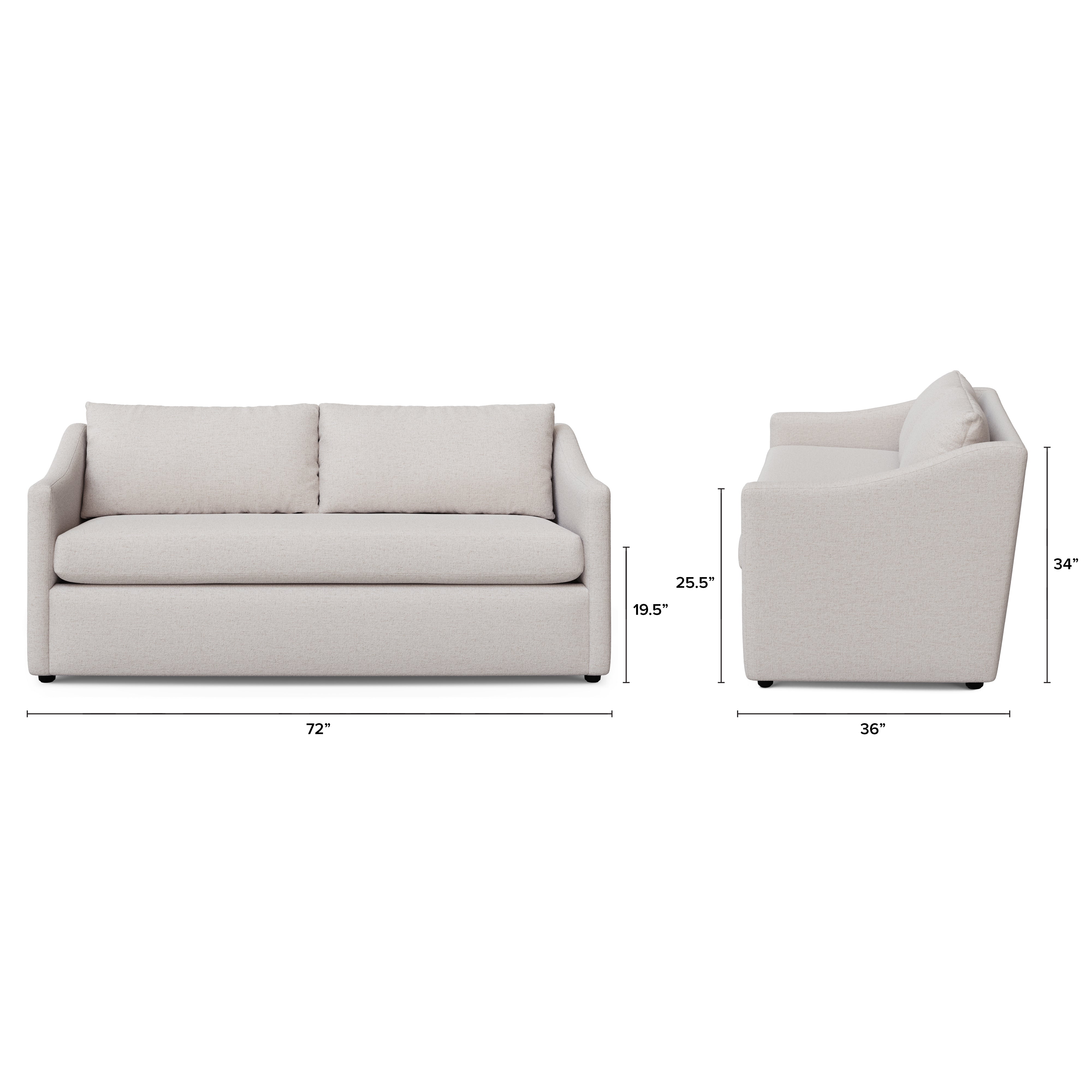 72" Loveseat - Napa White