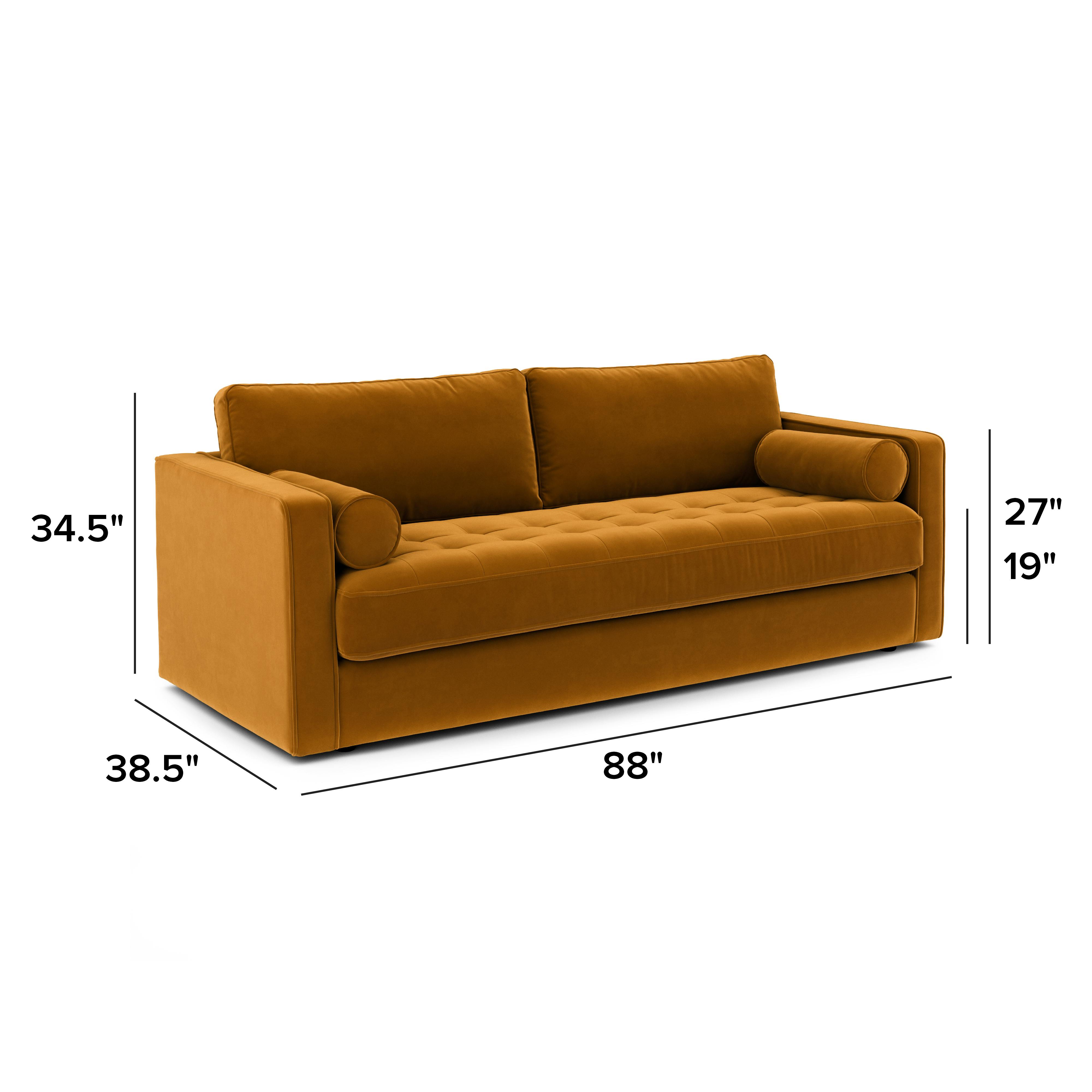 Pacific Ginger - Sven 88" Tufted Sofa