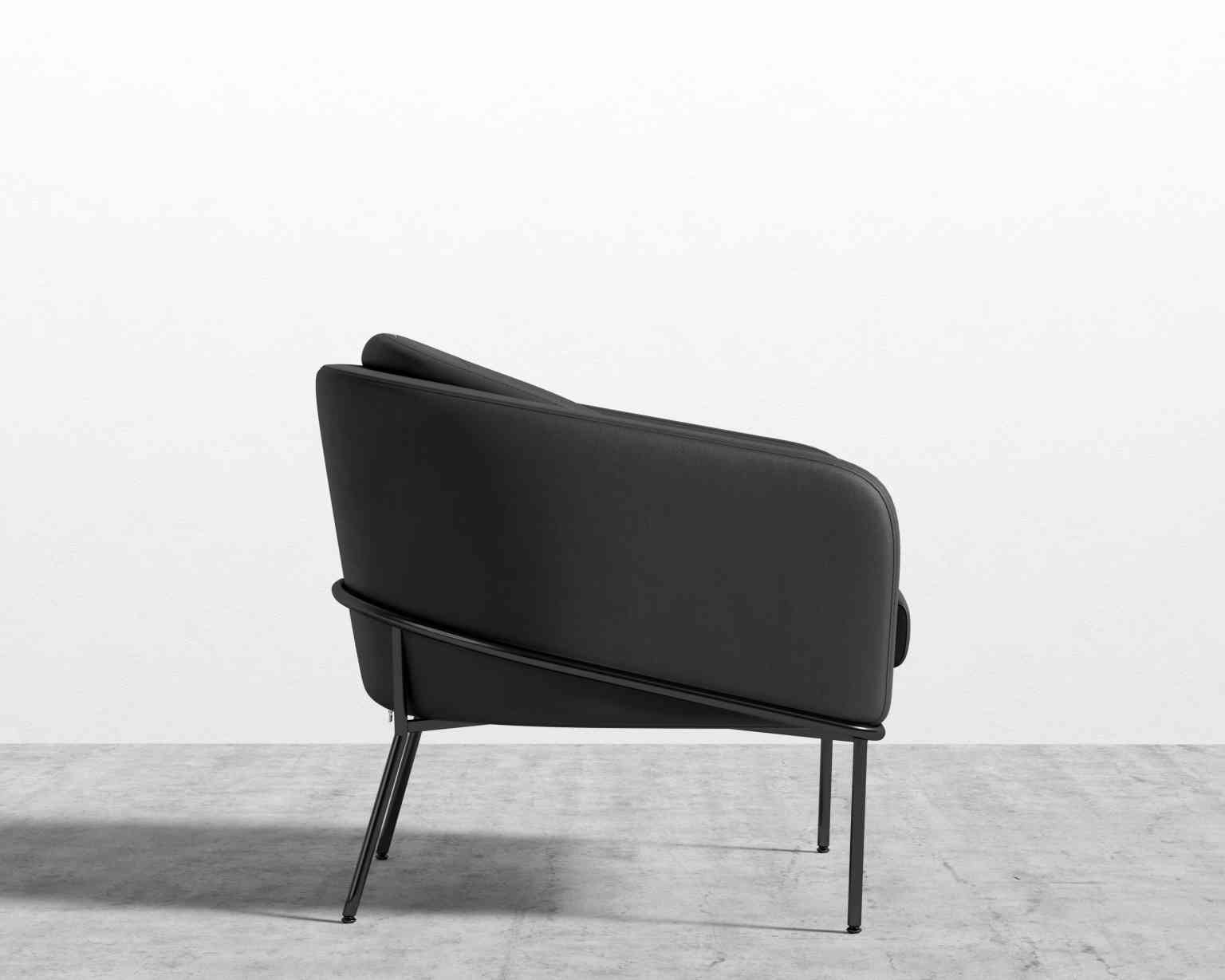 Jet Black Lounge Chair Black