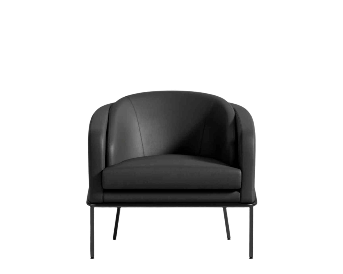 Jet Black Lounge Chair Black