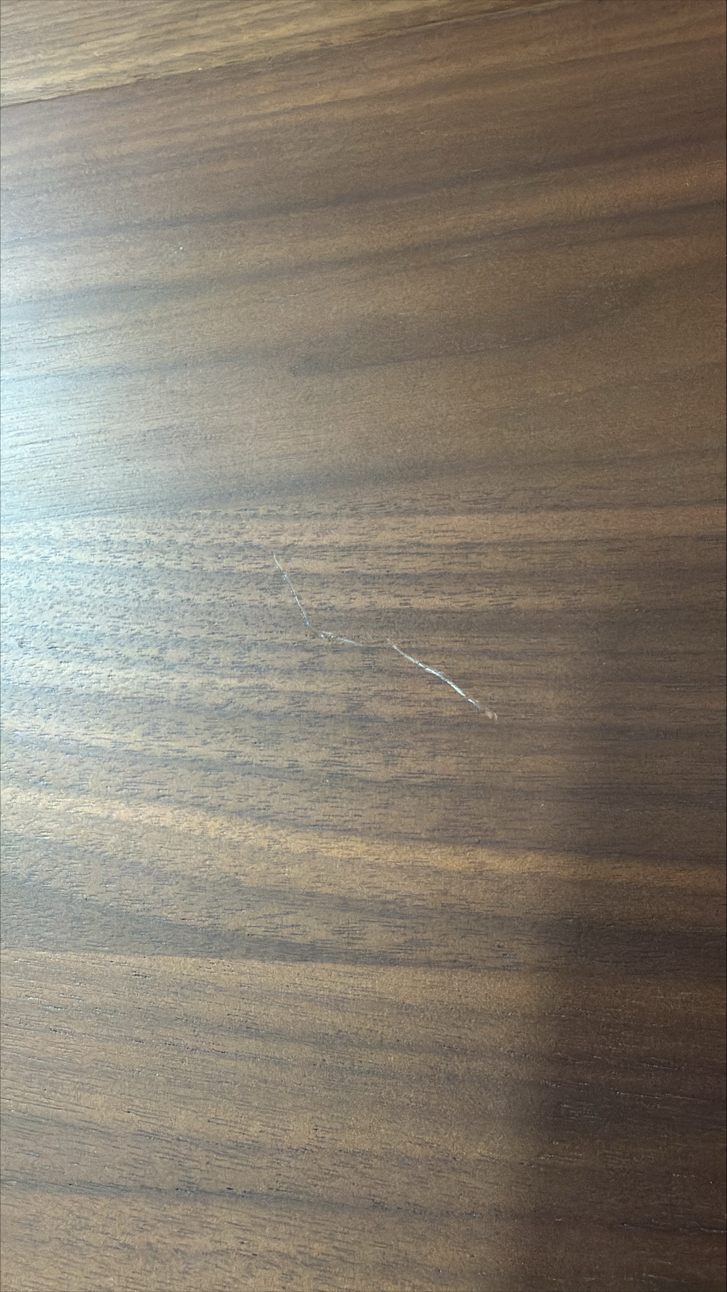 Walnut Veneer Extendable Dining Table( Minor damage).
